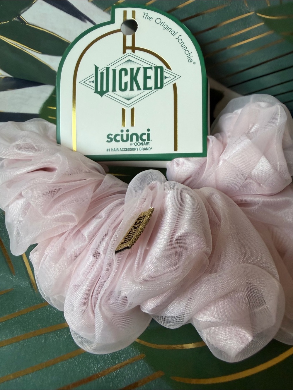 Scünci Wicked Glinda Pink Satin Tulle Ballerina Scrunchie NWT - Picture 6 of 6